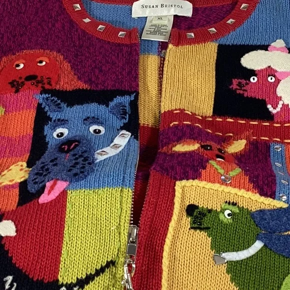 Susan Bristol Colorful Patchwork Cardigan - Picture 13 of 16